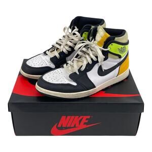 Nike Air Jordan Air Jordan 1 Retro High OG Black Volt 555088-118  Men’s Size 10